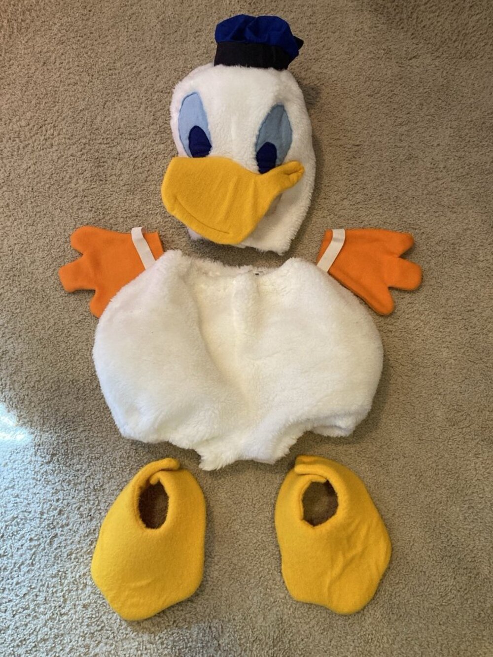 Vintage Disney Donald Duck Kids Costume Halloween Size 3-6? See Measurements
